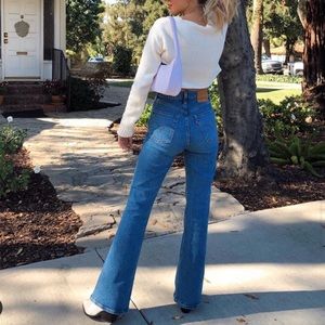 Levis Ribcage Full Length Flare Jeans 